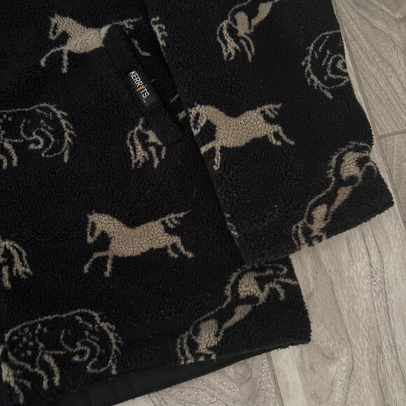 Vintage Kerrits Sherpa Fleece Lined Sweater Jacket Made In USA Full Zip Men Sz L - Picture 4 of 10